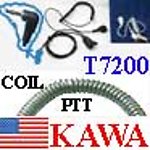1x T6200COILECON Econ Coil PTT Ear Mic for Motorola T6200