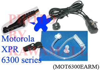 1X MOT6300EARM Ear PTT Mic for Motorola XPR 6300 6350 6500 6550 NEW