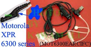 5X MOT6300EARCIFC Ear PTT Mic for Motorola XPR 6300 6350 6500 6550 NEW