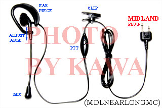 5x MDLNEARLONGMC Headset Ear Mic PTT for Midland LXT GXT GMRS Radio