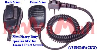 5X YSUHNSPSCRW Heavy Duty MINI Speaker Mic for VERTEX YAESU Two Screws