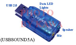 5x USBSOUND5A USB 3D Audio External 5.1 Sound Card Adapter Vista XP