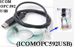 5X ICOMOPC592USB USB Programming Cable for Icom OPC-592 IC-F220 IC-F320