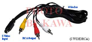 5x S7VDE3RCA 7 PIN S-VIDEO to 3 RCA Cable TV for ACER Dell LAPTOP