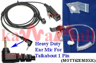 100X MOTT62EMDXK Heavy Duty Headset Mic for Motorola Talkabout 1 Pin Radio