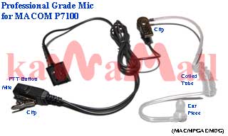 5X MACMPGAEMDG Acoustic Ear Mic for MACOM JAGUAR 700 P5100 P7100