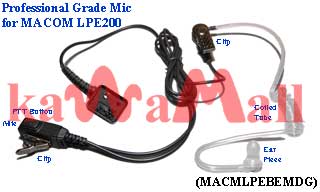 5X MACMLPEBEMDG Acoustic Ear Mic for GE Edacs MA/com MACOM LPE200