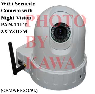 1X CAMWFICOCPL Motion Track Pan/Tilt/Zoom IP WiFi web security Camera with Recording Function