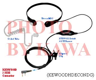 1x KEWOODHDECONDG ECON VOX Throat Mic for Kenwood TK TH 2way Radios Radio