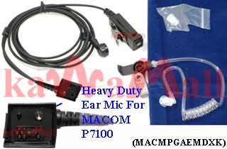 1X MACMPGAEMDXK Heavy Duty Ear Mic for MACOM JAGUAR 700 P5100 P7100