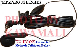 1x MTKABOUTEJNHK Earbud One wire Mic with PTT for Motorola TalkAbout FRS