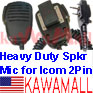 5X ICMHNSPSCRW Heavy Duty Mini Speaker Mic for ICOM IC-F3 F4 2 Pin with Screws