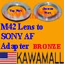 5x MDBSNYAFBRZ Bronze M42 Lens to Minolta AF Sony a100 a200 a300 a350 adapter