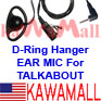 5X MOTT62ERMCDHOOK D Ring Ear Hanger Mic for Motorola Talkabout Series