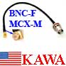 1X MFADP2NADN MCX-M to BNC-F Adapter