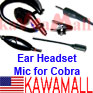 1X CBJXAEJ Ear Headset one pin mic for Cobra PR240