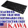 5x KEYBMACBKPROBLK Keyboard Silicone Skin Cover 15 17 MacBook PRO Black