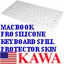 5x KEYBMACBKPROWHTE Keyboard Silicone Skin Cover 15 17 MacBook PRO White