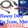 1X ICM2PNEMDXK Heavy Duty Headset Mic for ICOM, MAXON, COBRA, Motorola Talkabout 2 Pin