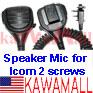 1X ICM90DSPKSMBSCRW Med Industrial Duty Speaker Mic for ICOM IC-F5 2 Screws