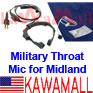 5X MIDLNDMLXLTR Military Throat Mic for Midland Radio size XL