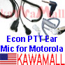 1x T6200COILECON Econ Coil PTT Ear Mic for Motorola T6200