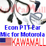20x T6200COILECON Econ Coil PTT Ear Mic for Motorola T6200